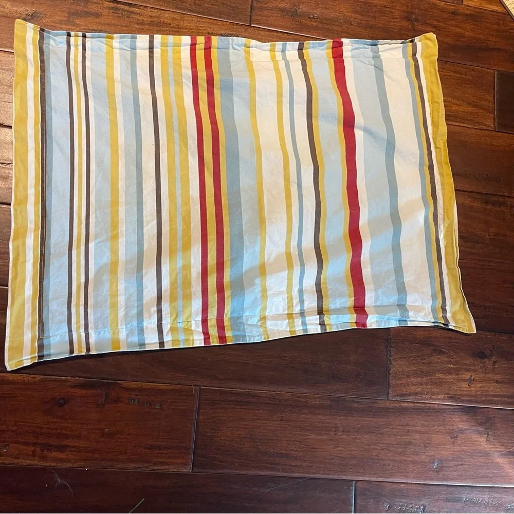 Crate & Barrel Westbrook Stripe Duvet Cover and Sham Full/Queen